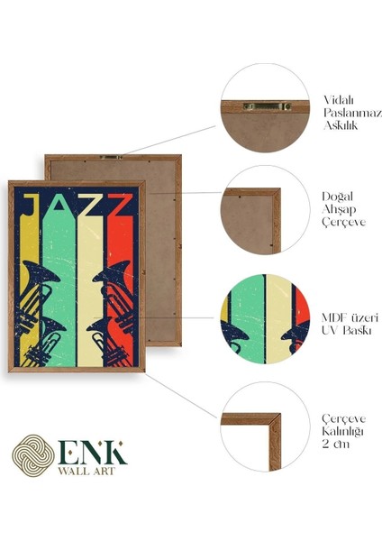 Jazz Ahşap Çerçeveli Tablo fırsatları