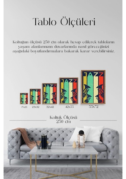 Jazz Ahşap Çerçeveli Tablo indirimleri