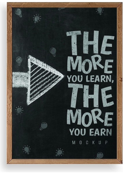 Motto Ahşap Çerçeveli Tablo
