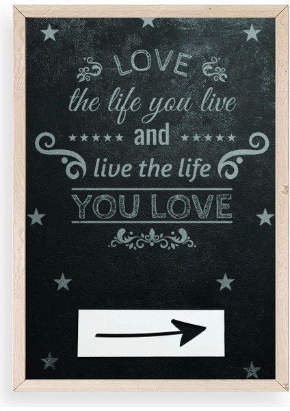 Motto Ahşap Çerçeveli Tablo