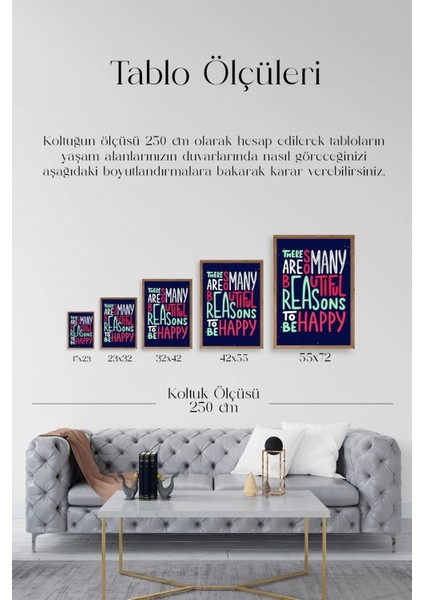 Motto Ahşap Çerçeveli Tablo indirimleri