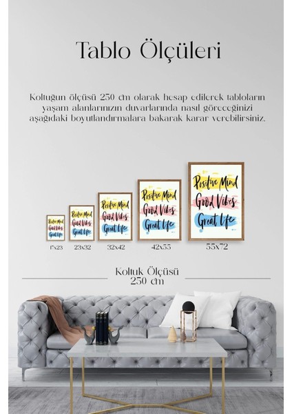 Motto Ahşap Çerçeveli Tablo indirimleri