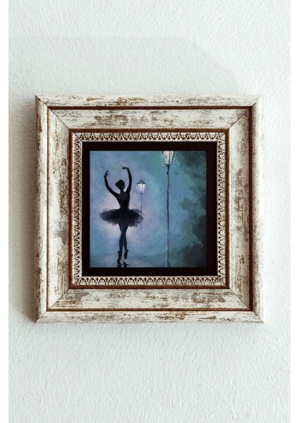 Balerin Kız Çerçeveli Taş Tablo , Çerçeveli Taş Duvar DEKORU-ENKCRCVTBL-00114