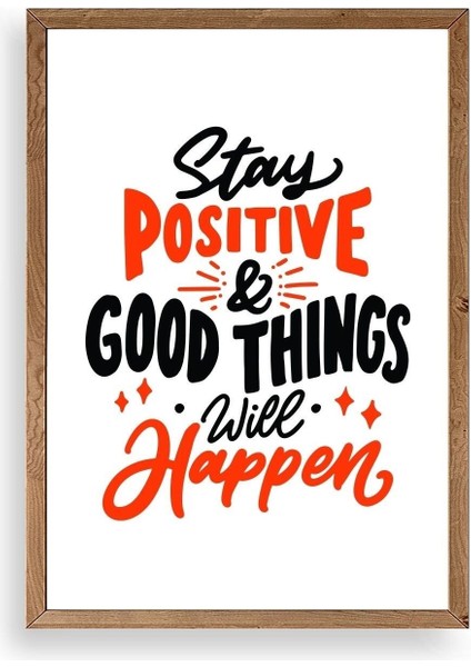 Motto Ahşap Çerçeveli Tablo