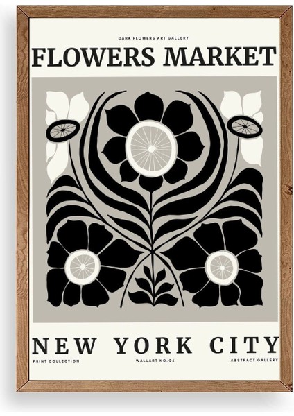 Çiçek Ahşap Çerçeveli Tablo