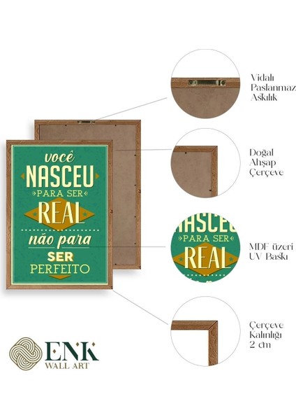 Motto Ahşap Çerçeveli Tablo fırsatları