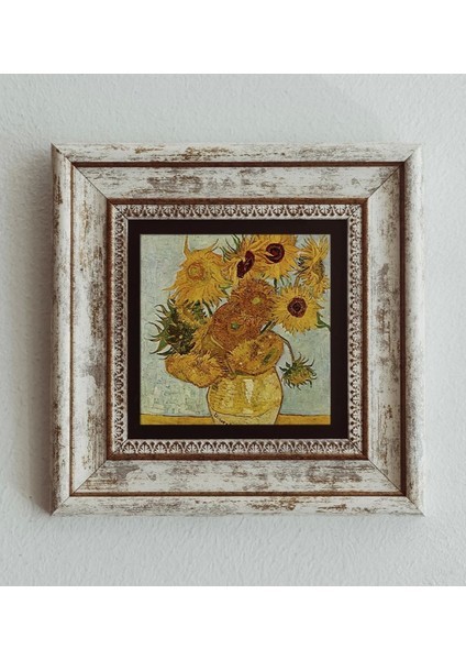 Vincent Van Gogh Çerçeveli Taş Tablo , Çerçeveli Taş Duvar Dekoru