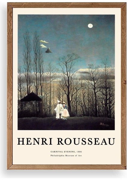 Henri Rousseau Ahşap Çerçeveli Tablo