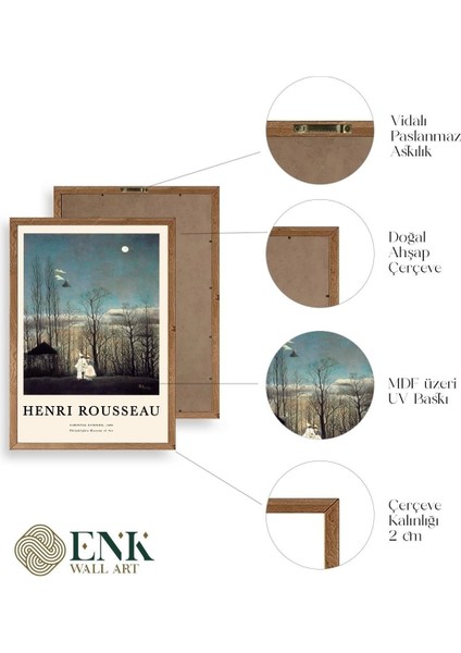 Henri Rousseau Ahşap Çerçeveli Tablo fırsatları