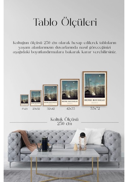 Henri Rousseau Ahşap Çerçeveli Tablo indirimleri