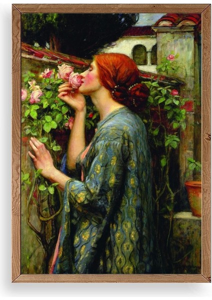 Kadın Ahşap Çerçeveli Tablo