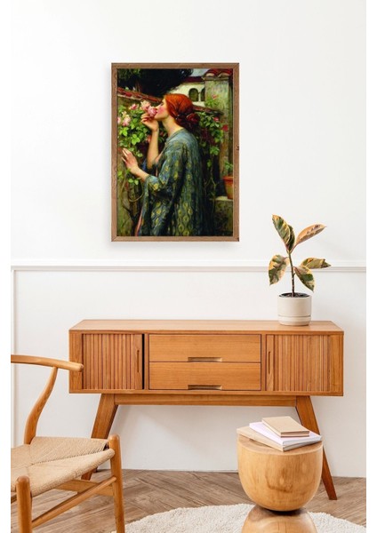 Kadın Ahşap Çerçeveli Tablo modelleri