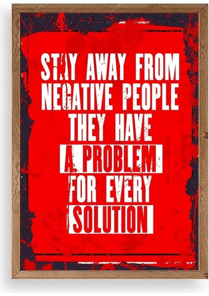 Motto Ahşap Çerçeveli Tablo