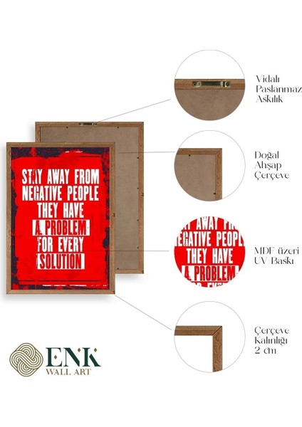 Motto Ahşap Çerçeveli Tablo fırsatları