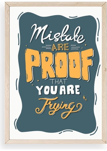 Motto Ahşap Çerçeveli Tablo