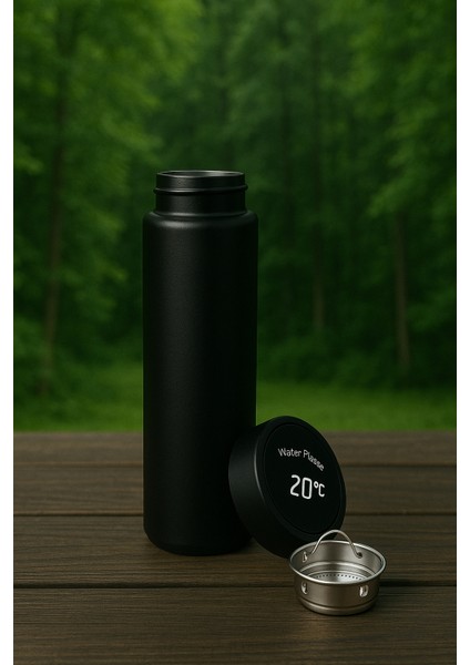 Dijital Sıcaklık Göstergeli Paslanmaz Çelik Termos 500ML