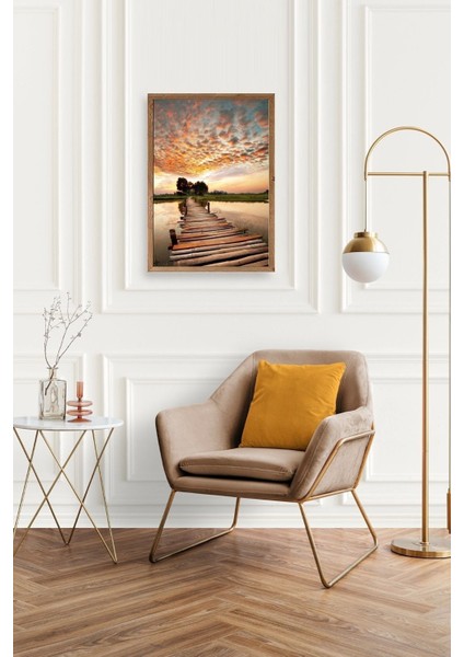 Manzara Doğa Ahşap Çerçeveli Tablo modelleri