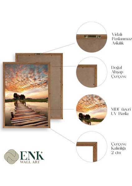 Manzara Doğa Ahşap Çerçeveli Tablo fırsatları