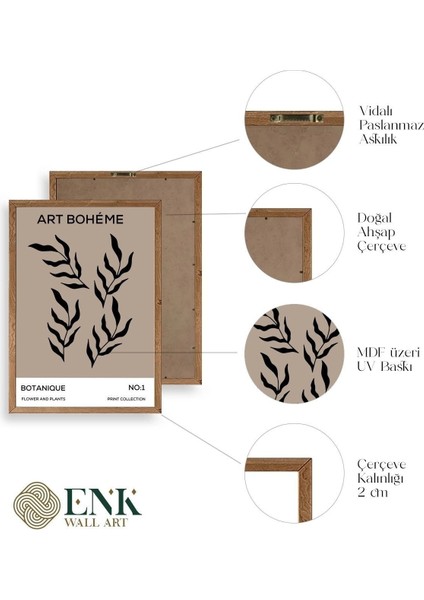 Art Boheme Ahşap Çerçeveli Tablo fırsatları