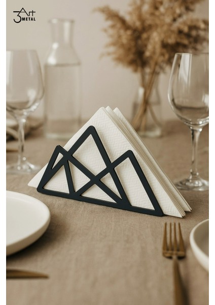 Şık Tasarımlı Metal Peçetelik - Modern ve Dayanaklı Dekoratif Masa Aksesuarı