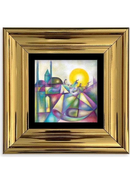 Mevlana Mevlevi Çerçeveli Taş Tablo