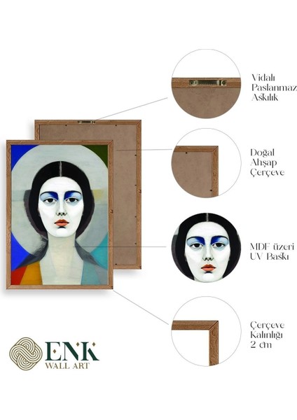 Kadın Ahşap Çerçeveli Tablo fırsatları