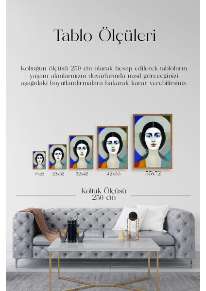 Kadın Ahşap Çerçeveli Tablo indirimleri