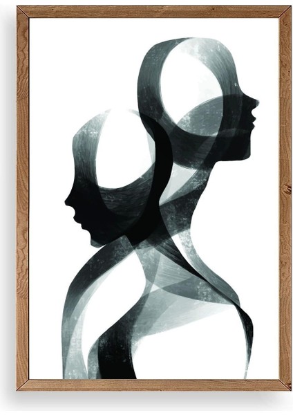 Soyut Ahşap Çerçeveli Tablo