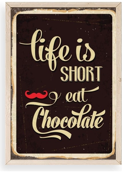 Motto Ahşap Çerçeveli Tablo