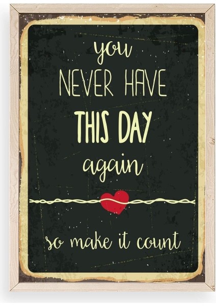 Motto Ahşap Çerçeveli Tablo