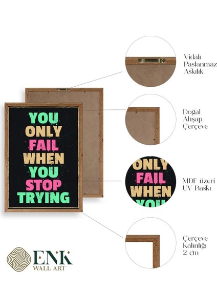 Motto Ahşap Çerçeveli Tablo fırsatları