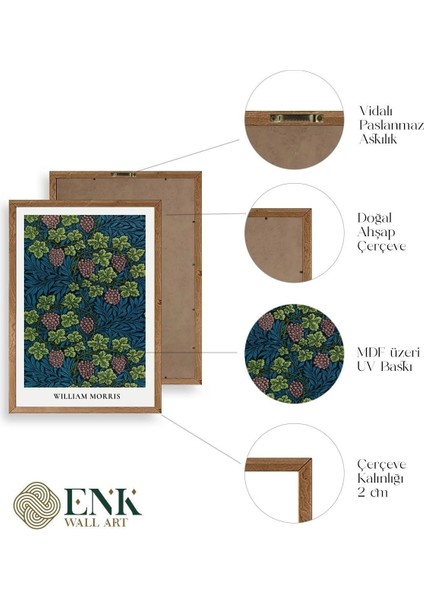 William Morris Ahşap Çerçeveli Tablo fırsatları