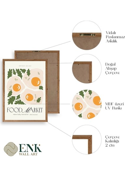 Yumurta Ahşap Çerçeveli Tablo fırsatları