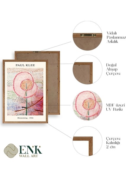 Paul Klee Ahşap Çerçeveli Tablo fırsatları