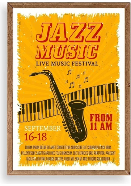Jazz Ahşap Çerçeveli Tablo