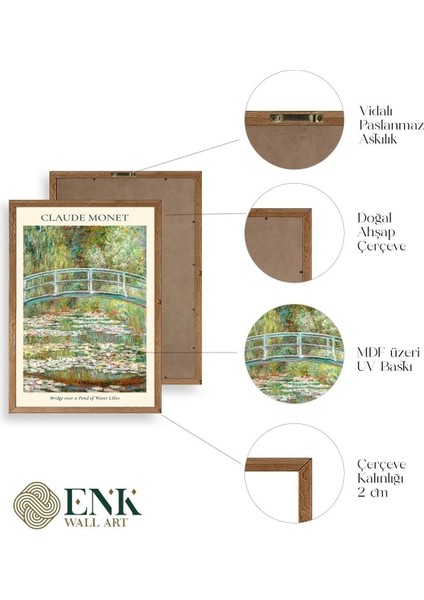 Claude Monet Ahşap Çerçeveli Tablo fırsatları