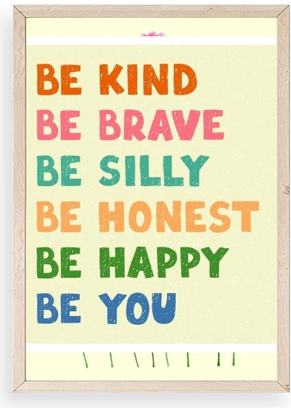 Motto Ahşap Çerçeveli Tablo