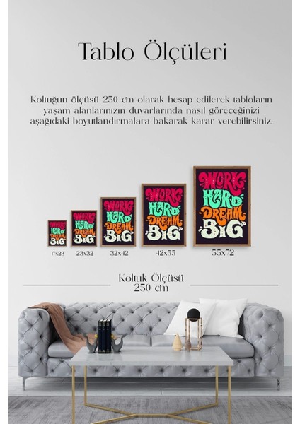 Motto Ahşap Çerçeveli Tablo indirimleri