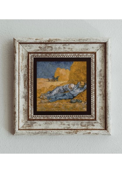 Vincent Van Gogh Çerçeveli Taş Tablo , Çerçeveli Taş Duvar Dekoru