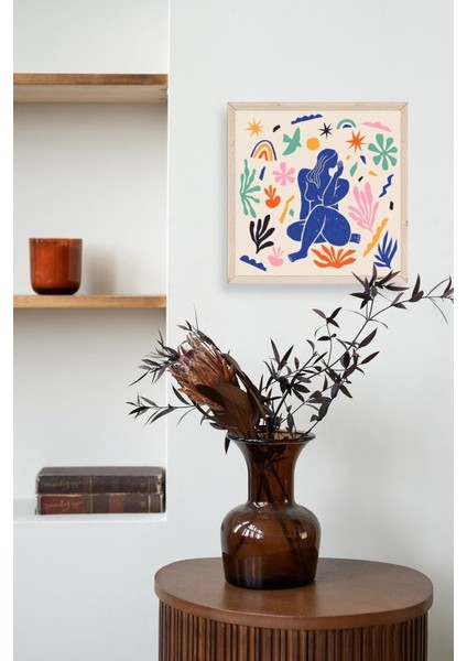 Kadın Ahşap Çerçeveli Tablo modelleri