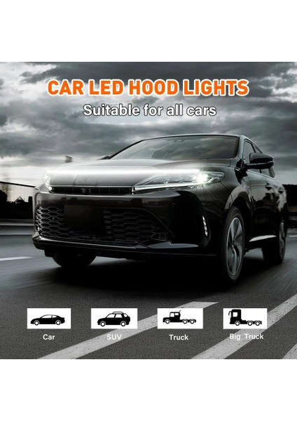 Volkswagen Golf 6 Uyumlu Kaput Ledi,gündüz Ledi Izgara Üstü Silikon 150CM Beyaz fiyatları