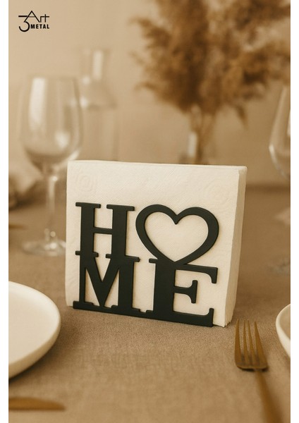 Şık Tasarımlı Metal Peçetelik - Modern ve Dayanaklı Dekoratif Masa Aksesuarı