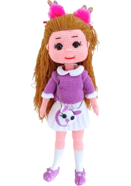 El Yapımı Tavşan Çantalı Scotish Bebek