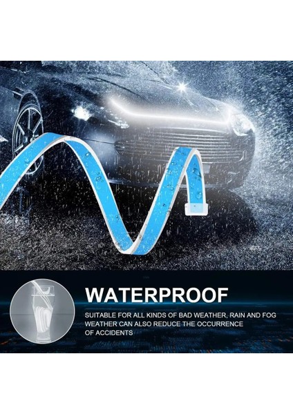 Opel Ascona Uyumlu Izgara Üstü Kaput Ledi,gündüz Ledi Silikon 150CM Beyaz fırsatları