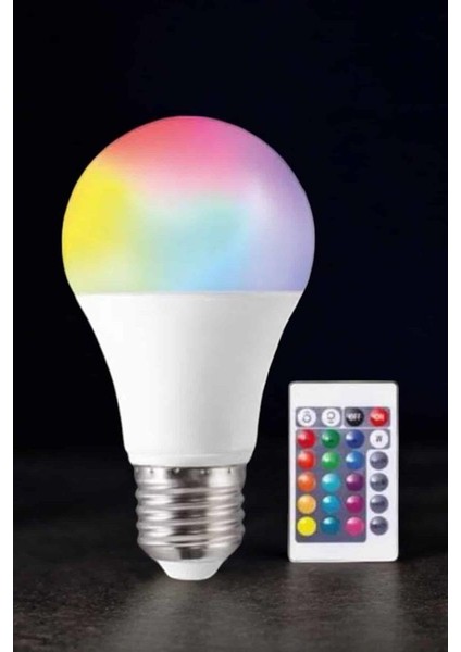 Renk Değiştirebilen Rgb Işıklı LED Ampul A+Enerji 15 Watt LED Işık - ER001Y-53F166