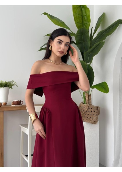 Atlas Kumaş Straplez Kloş Pileli Abiye Elbise indirimleri