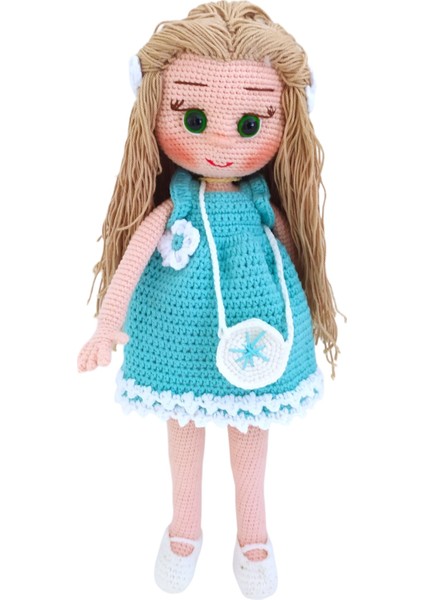 El Yapımı Mint Elbiseli British Bebek