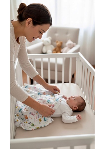 Hayvan Desenli 2 Kat %100 Pamuk Müslin Bebek Battaniye (140X120 Cm) modelleri