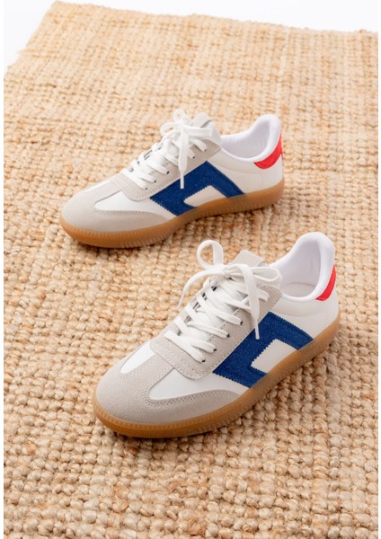 ZRİN-5007 Premium Beyaz Garni Bağcıklı Kadın Sneaker modelleri