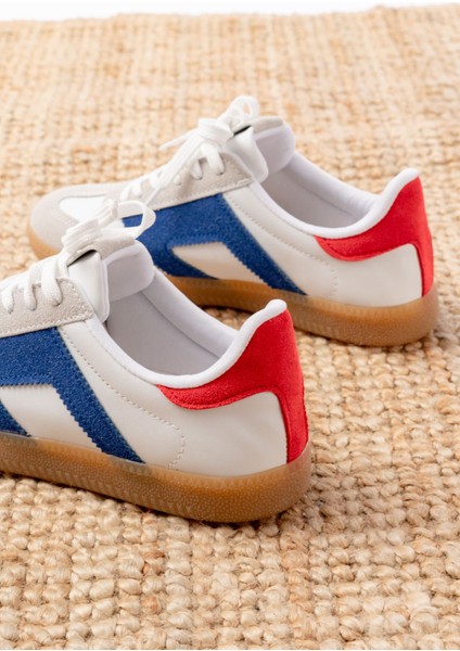 ZRİN-5007 Premium Beyaz Garni Bağcıklı Kadın Sneaker indirimleri